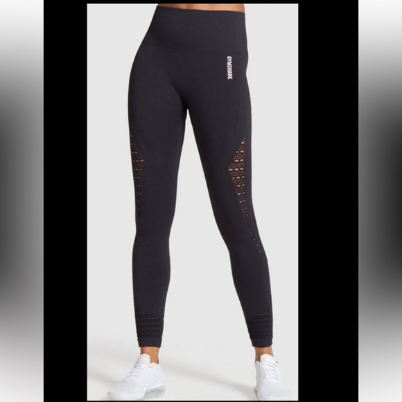 Gymshark Pants - Gymshark Highwasted Energy+ Seamless Leggings - Black
